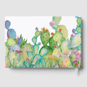 Wensen voor Baby | Waterverf Cactus Baby shower Gastenboek (Achterkant)