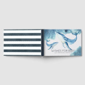 Wensen voor Baby | Waterverf Whales Baby shower Gastenboek (Volledig)