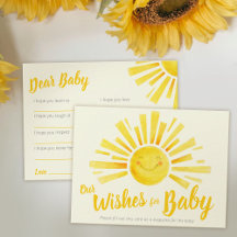 Wensen voor baby whimiscal inkt zon baby shower