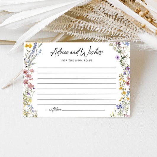Wensen voor Baby Wildflower Baby shower Advies Kaa Informatiekaartje