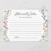 Wensen voor Baby Wildflower Baby shower Advies Kaa Informatiekaartje (Voorkant)