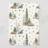 Wensen voor Baby Woodland Gender Neutral Shower Advieskaart (Achterkant)