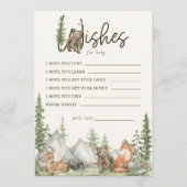 Wensen voor Baby Woodland Gender Neutral Shower Advieskaart (Voorkant)