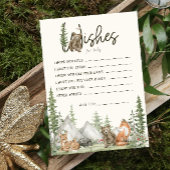 Wensen voor Baby Woodland Gender Neutral Shower Advieskaart