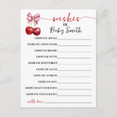 Wensen voor de Baby Cherry Baby shower Game Kaart (Voorkant)