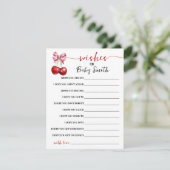 Wensen voor de Baby Cherry Baby shower Game Kaart (Staand voorkant)