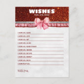 Wensen voor de Baby Christmas Santa Baby shower Briefkaart (Voorkant)