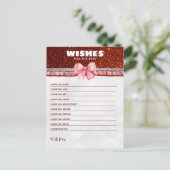 Wensen voor de Baby Christmas Santa Baby shower Briefkaart (Staand voorkant)
