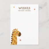 Wensen voor de baby | Cute Safari Giraffe Baby Sho Informatiekaartje (Voorkant)