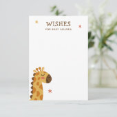 Wensen voor de baby | Cute Safari Giraffe Baby Sho Informatiekaartje (Staand voorkant)