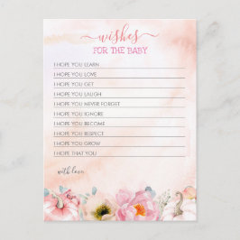 Wensen voor de Baby Herfst pompoen meisjes Baby sh Briefkaart