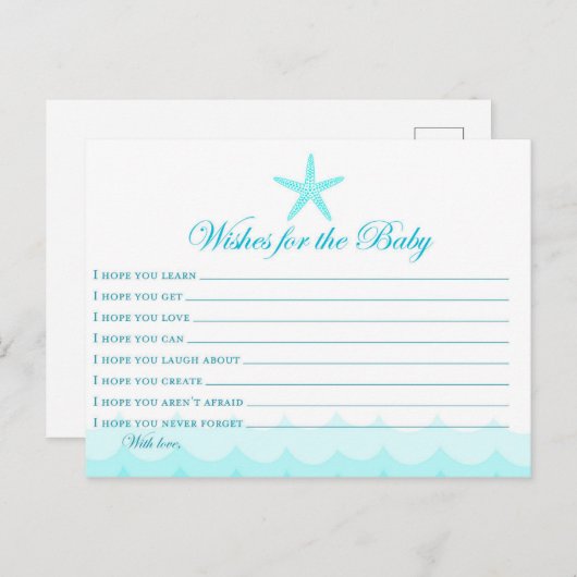 Wensen voor de Baby Kaart (Voorkant / Achterkant)