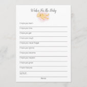 Wensen voor de baby meisje Teddy Bear Kaart (Voorkant)