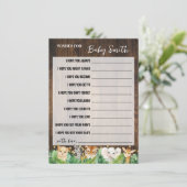 Wensen voor de Baby Safari Baby shower Game Kaart (Staand voorkant)