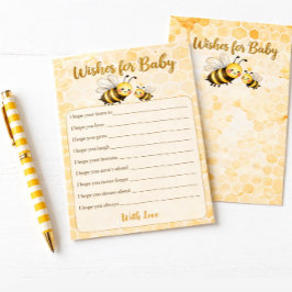 Wensen voor de baby - spel voor baby shower briefpapier