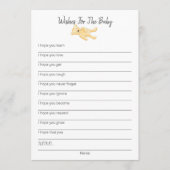 Wensen voor de Baby Teddy Bear Kaart (Voorkant)