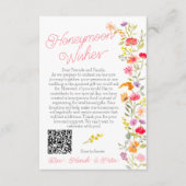 Wensen voor de huwelijksreis wilde bloemen bloemen informatiekaartje (Voorkant)