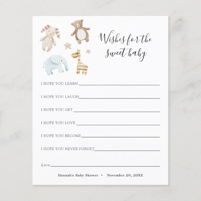 Wensen voor de lieve baby (Voorkant)