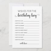 Wensen voor de verjaardagskaart van de jarige jong kaart (Voorkant)