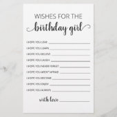 Wensen voor de verjaardagsverjaardag meisje Verjaa (Voorkant)