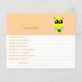 Wensen voor een baby, bij, baby shower kaart Flyer