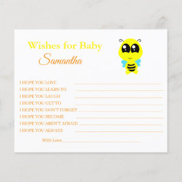 Wensen voor een baby, bij, baby shower kaart Flyer
