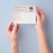 Wensen voor een baby, Cat, baby shower kaart (Hand)