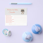 Wensen voor een baby, Cat, baby shower kaart (Enkel)