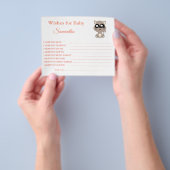 Wensen voor een baby, Cat, baby shower kaart (Hand)