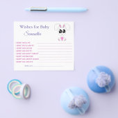 Wensen voor een baby, Konijn, baby shower kaart (Enkel)