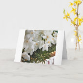 WENSEN VOOR ** EEN GELUKKIG EN EEN VROLIJK ** KERS KAART (Gele Bloem)