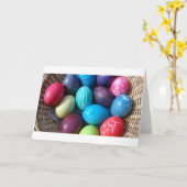 WENSEN VOOR EEN GELUKKIGE & KLEURRIJKE PAASVAKANTI KAART (Gele Bloem)