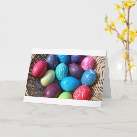 WENSEN VOOR EEN GELUKKIGE & KLEURRIJKE PAASVAKANTI KAART (Gele Bloem)