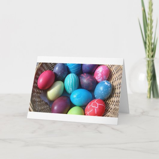 WENSEN VOOR EEN GELUKKIGE & KLEURRIJKE PAASVAKANTI KAART (Voorkant)