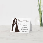 WENSEN VOOR GELUK/LIEFDE OP DE TROUWDAG KAART (Voorkant)