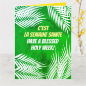 Wensen voor Goede Week & Pasen in het Frans Kaart (Gele Bloem)