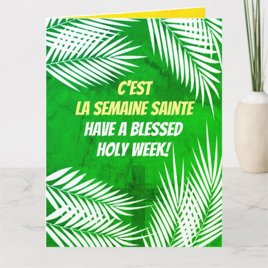 Wensen voor Goede Week & Pasen in het Frans Kaart (Voorkant)