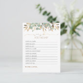 Wensen voor het Baby Gold Greenery Baby shower Briefkaart (Staand voorkant)