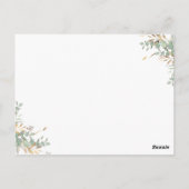 Wensen voor het Baby Gold Greenery Baby shower Briefkaart (Achterkant)