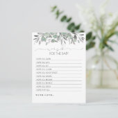 Wensen voor het Baby Silver Greenery Baby shower Briefkaart (Staand voorkant)