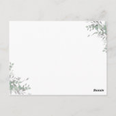 Wensen voor het Baby Silver Greenery Baby shower Briefkaart (Achterkant)