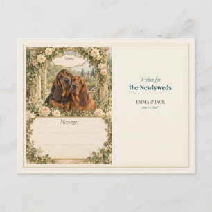 Wensen voor het bruiloftgastenboek van de Bloodhou Briefkaart