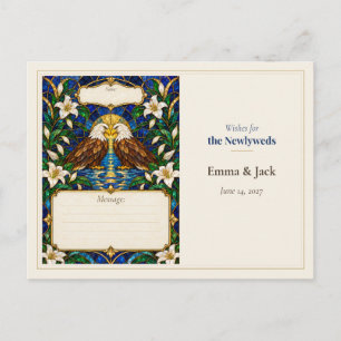 Wensen voor het bruiloftsboek van de Adelaar Briefkaart