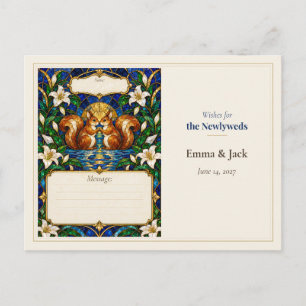 Wensen voor het trouwgastboek van de eekhoorn briefkaart