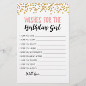 Wensen voor het verjaardagsfeestje spel voor het m (Voorkant)