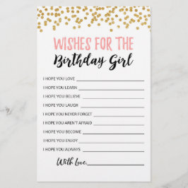 Wensen voor het verjaardagsfeestje spel voor het m