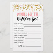 Wensen voor het verjaardagsfeestje spel voor het m (Voorkant / Achterkant)