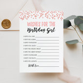 Wensen voor het Verjaardagsmeisje Verjaardagsfeest Kaart