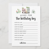 Wensen voor het Verjaardagsmeisje Verjaardagsfeest Kaart (Voorkant)