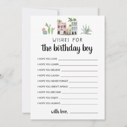 Wensen voor het Verjaardagsmeisje Verjaardagsfeest Kaart (Voorkant)